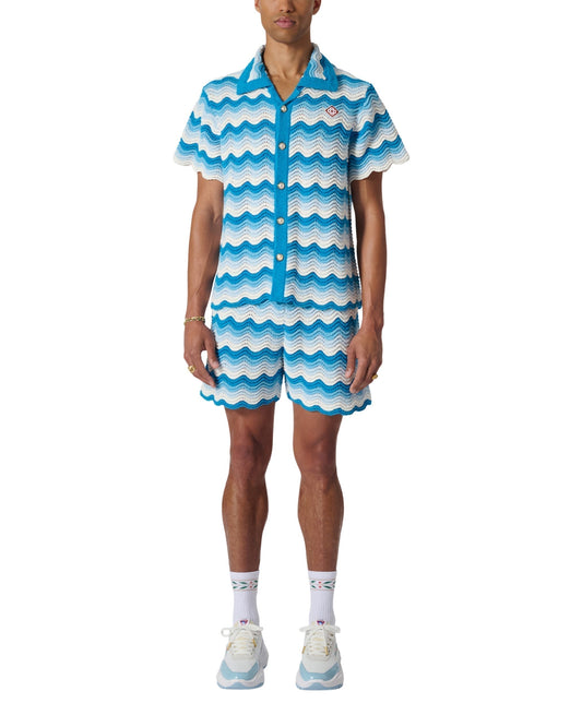 Wavy Gradient Crochet Shirt - CASABL°NCA (3)