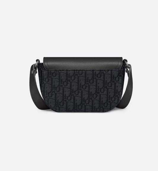 Mini sac Messenger à rabat Saddle Noir