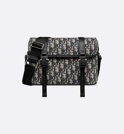 Sac Messenger à rabat DI°R Hit The Road Noir et Beige