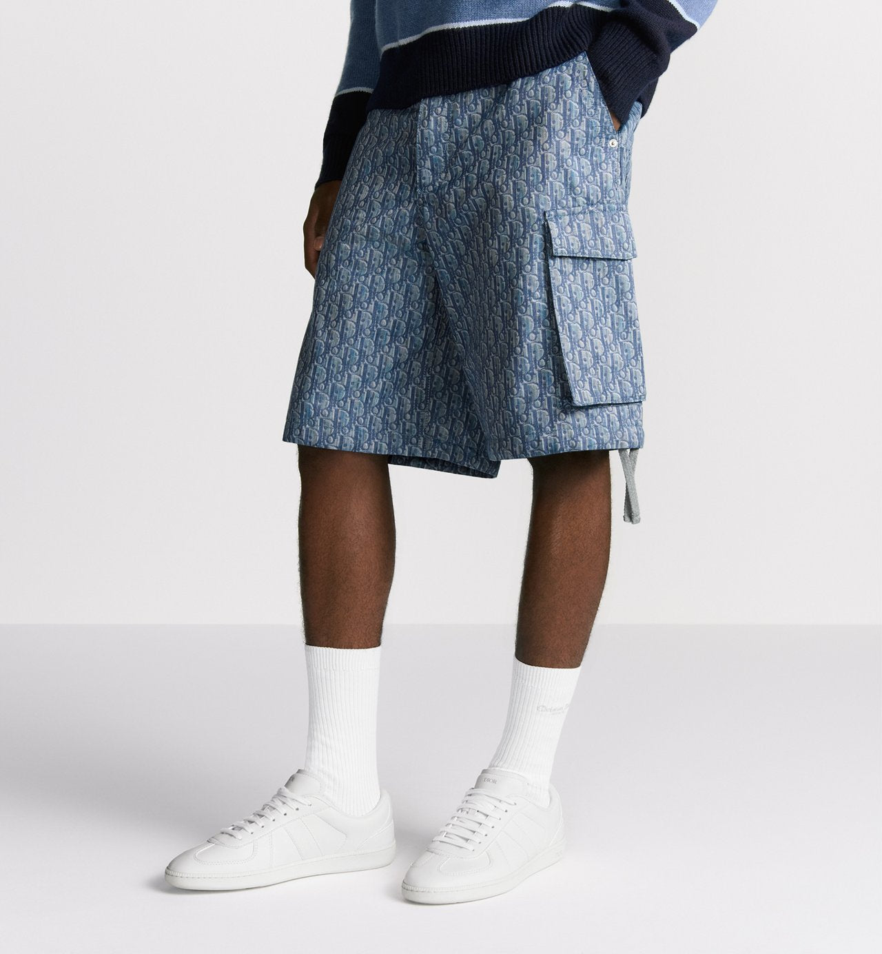 Bermuda cargo DI°R Oblique
Twill de coton mélangé bleu