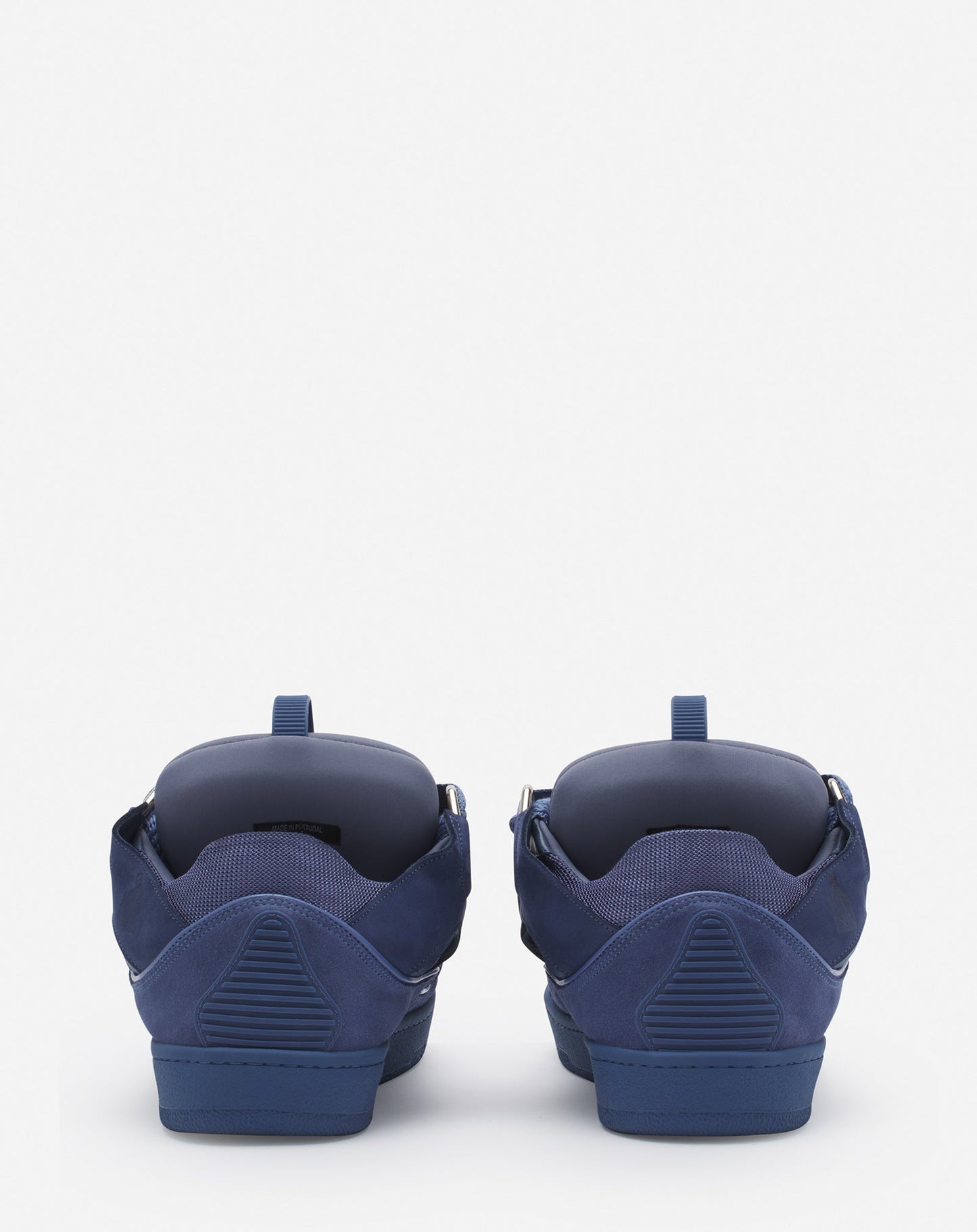 LANV°N LEATHER CURB BLEU MARINE