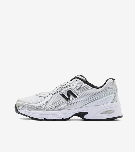 NB 740 White Metallic Silver Black