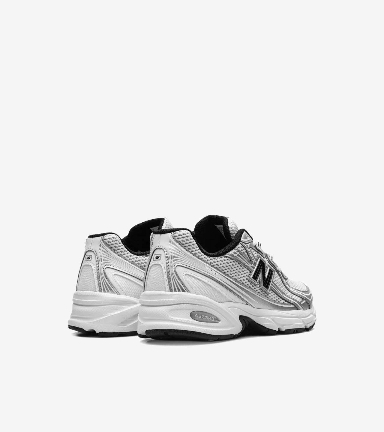 NB 740 White Metallic Silver Black