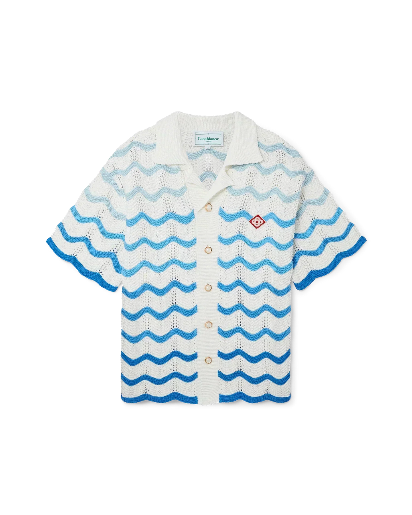 Wavy Gradient Crochet Shirt - CASABL°NCA (2)