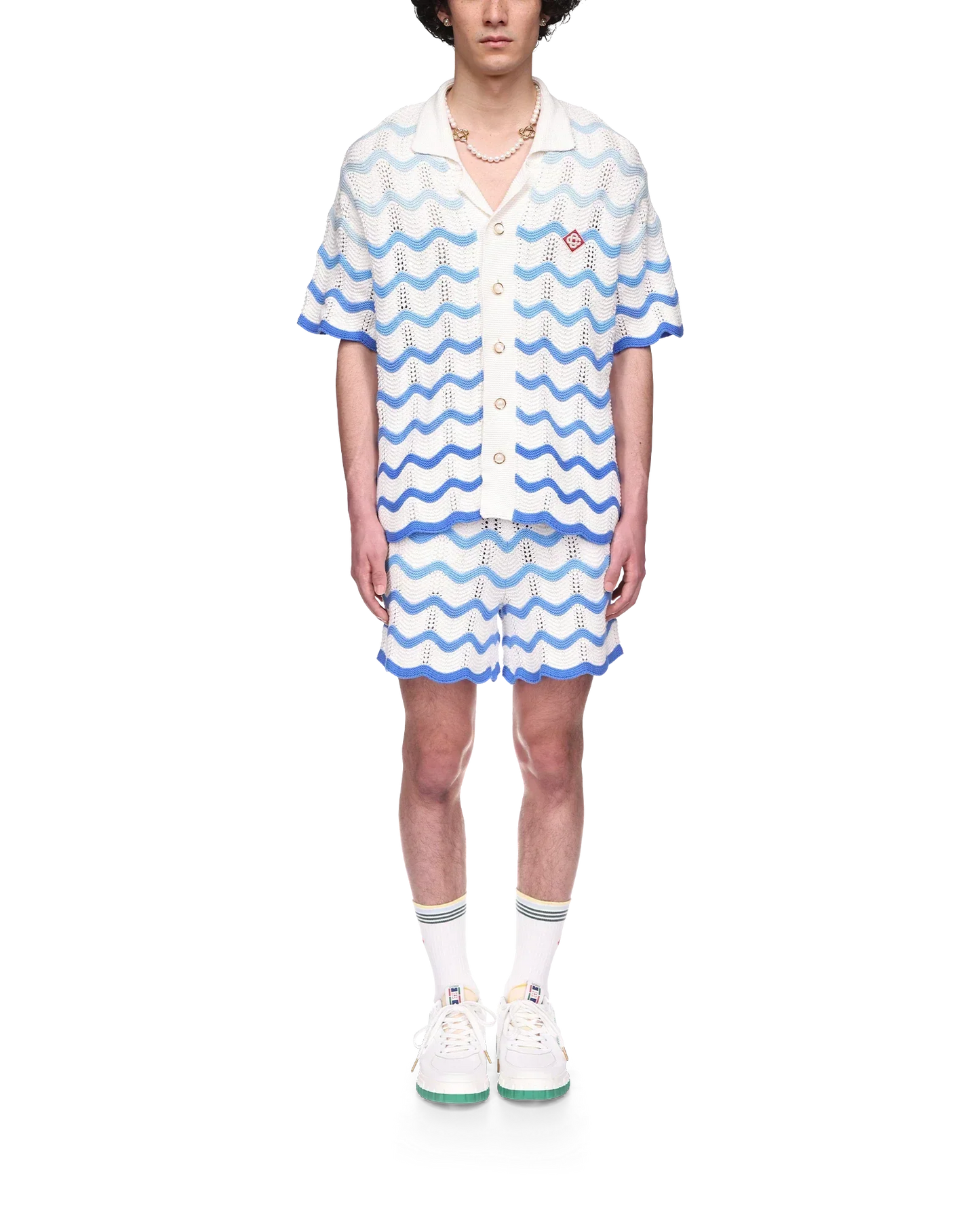 Wavy Gradient Crochet Shirt - CASABL°NCA (2)