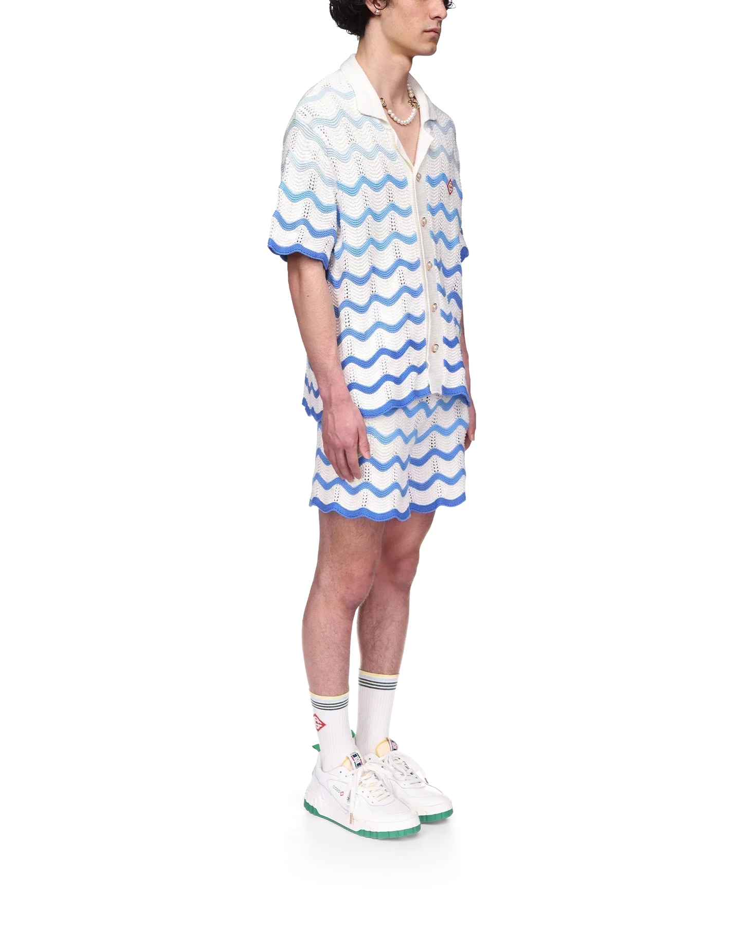 Wavy Gradient Crochet Shirt - CASABL°NCA (2)