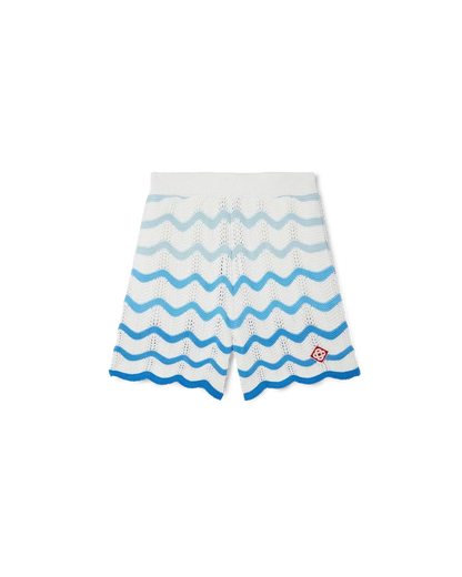 Wavy Gradient Crochet Shorts - CASABL°NCA