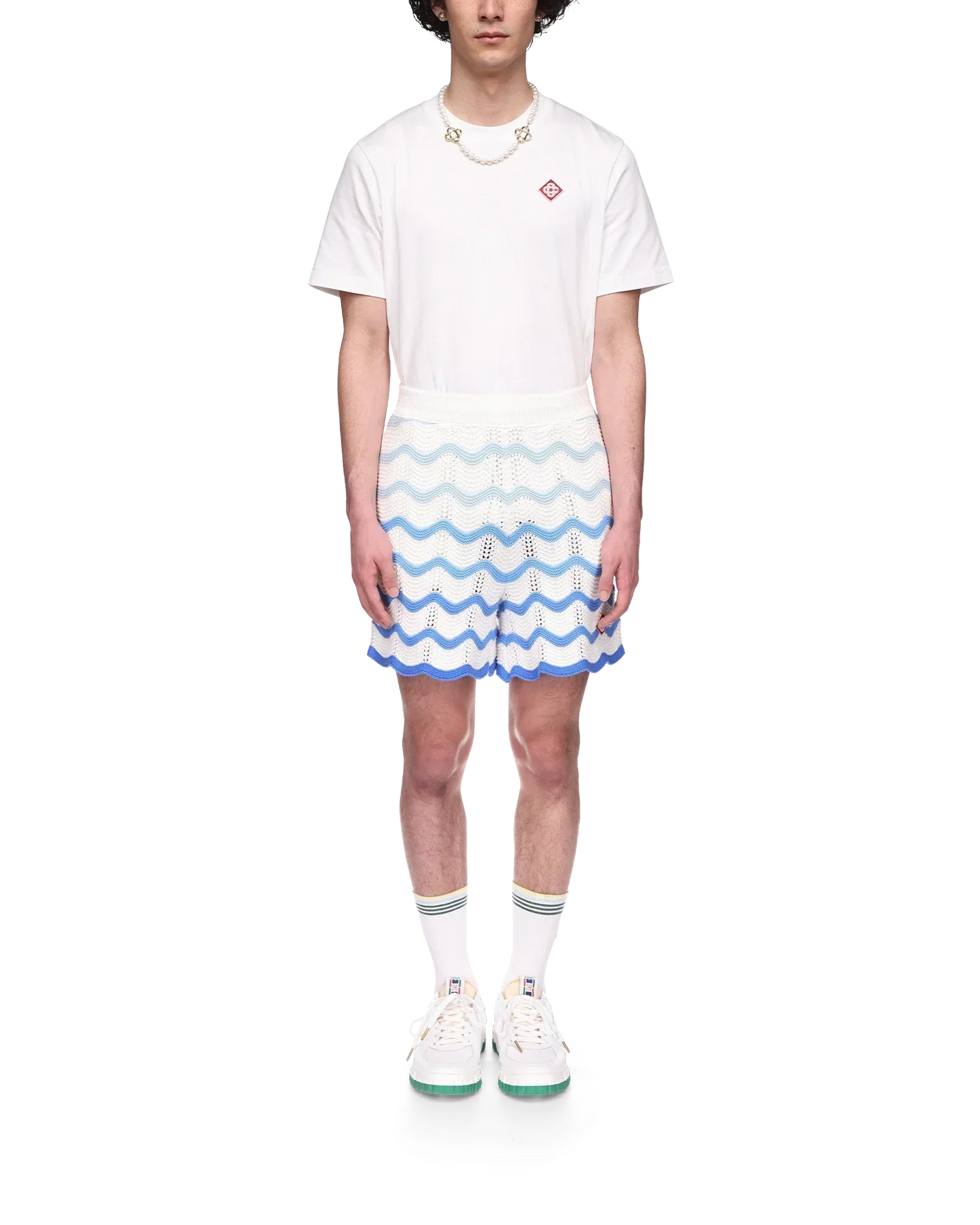 Wavy Gradient Crochet Shorts - CASABL°NCA