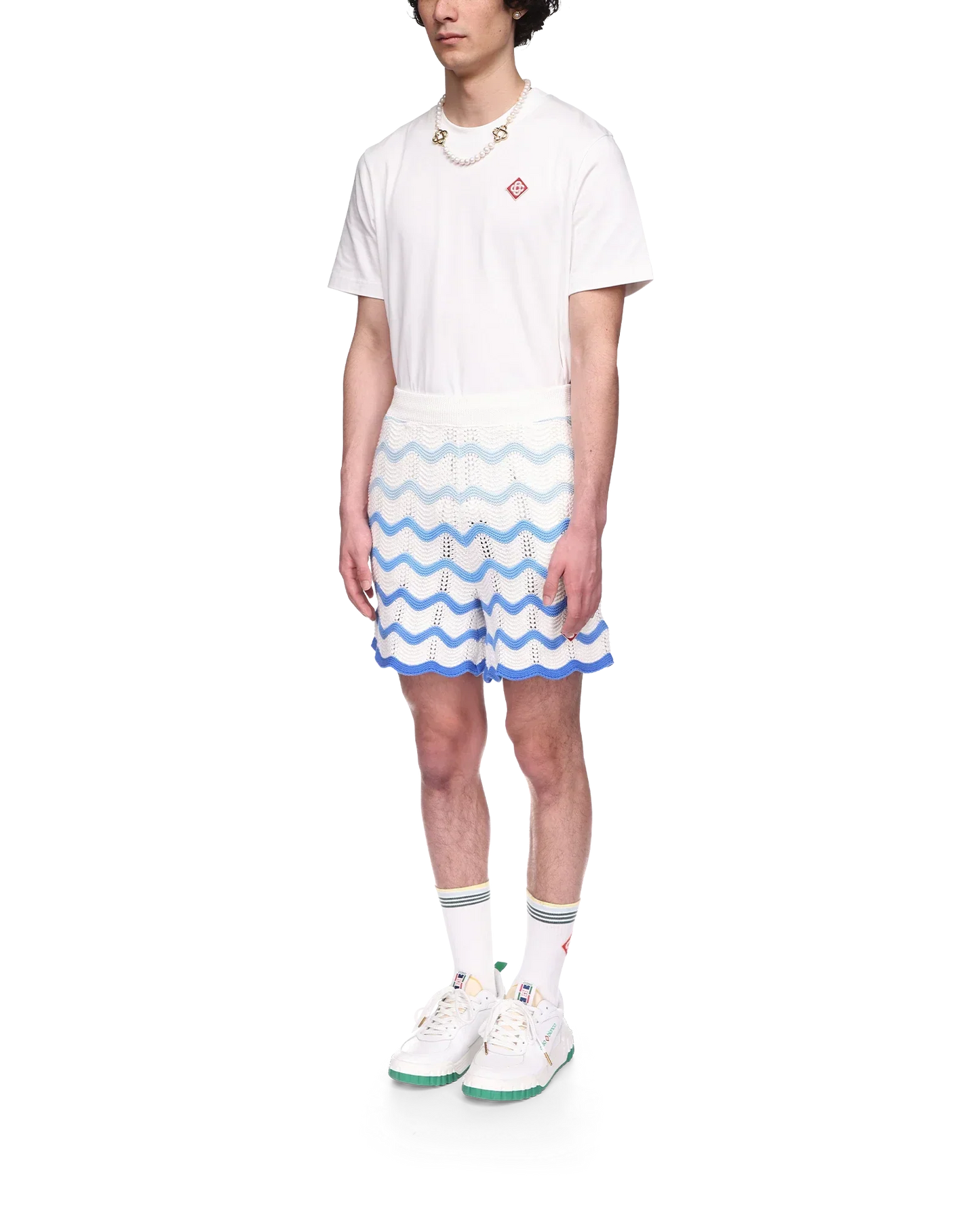 Wavy Gradient Crochet Shorts - CASABL°NCA