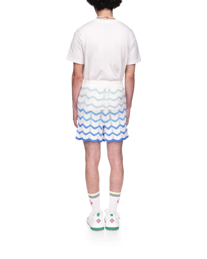 Wavy Gradient Crochet Shorts - CASABL°NCA