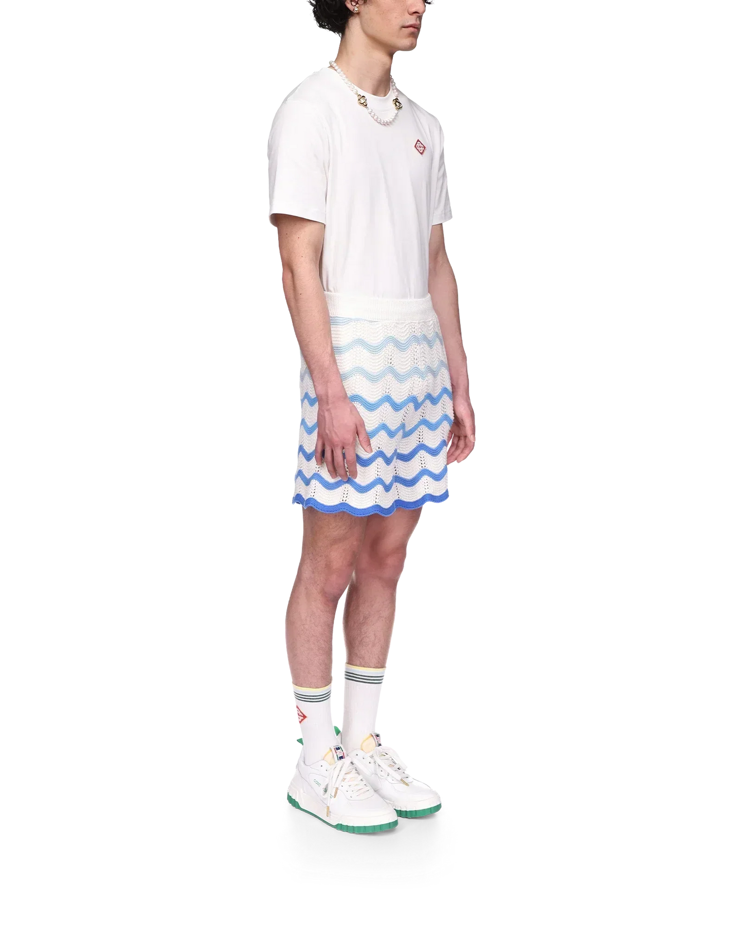 Wavy Gradient Crochet Shorts - CASABL°NCA