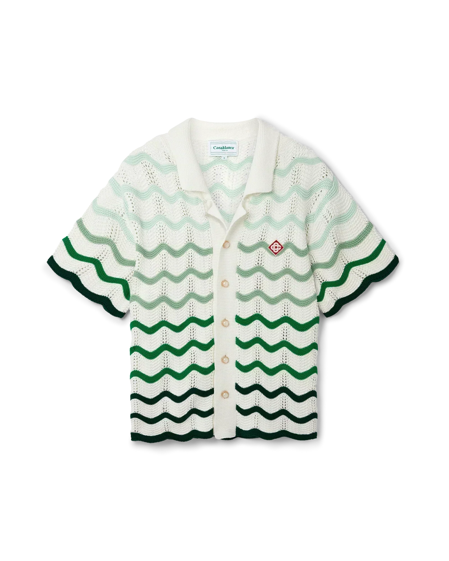 Wavy Gradient Crochet Shirt - CASABL°NCA
