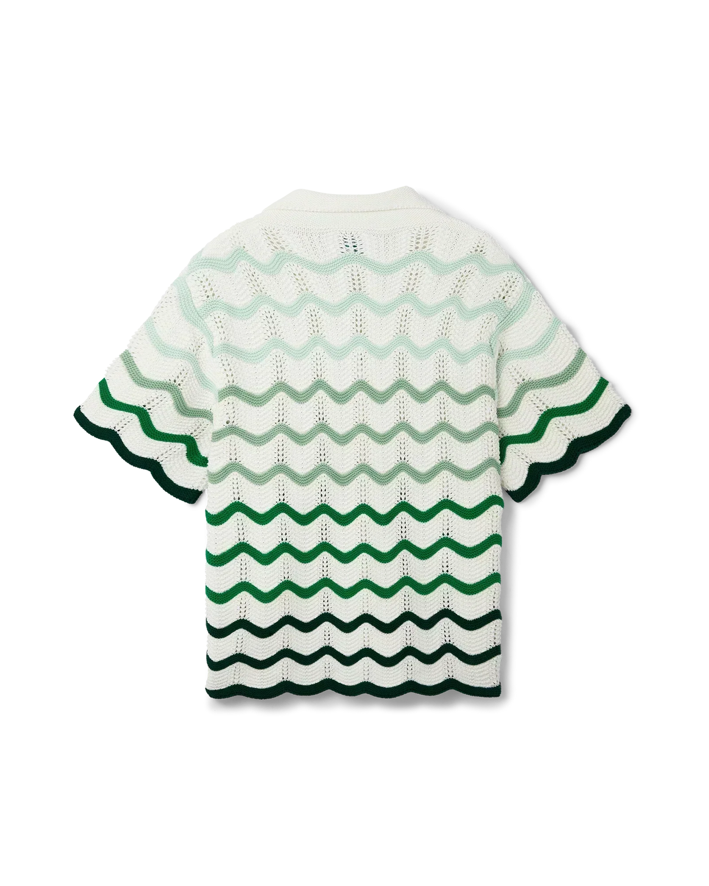 Wavy Gradient Crochet Shirt - CASABL°NCA