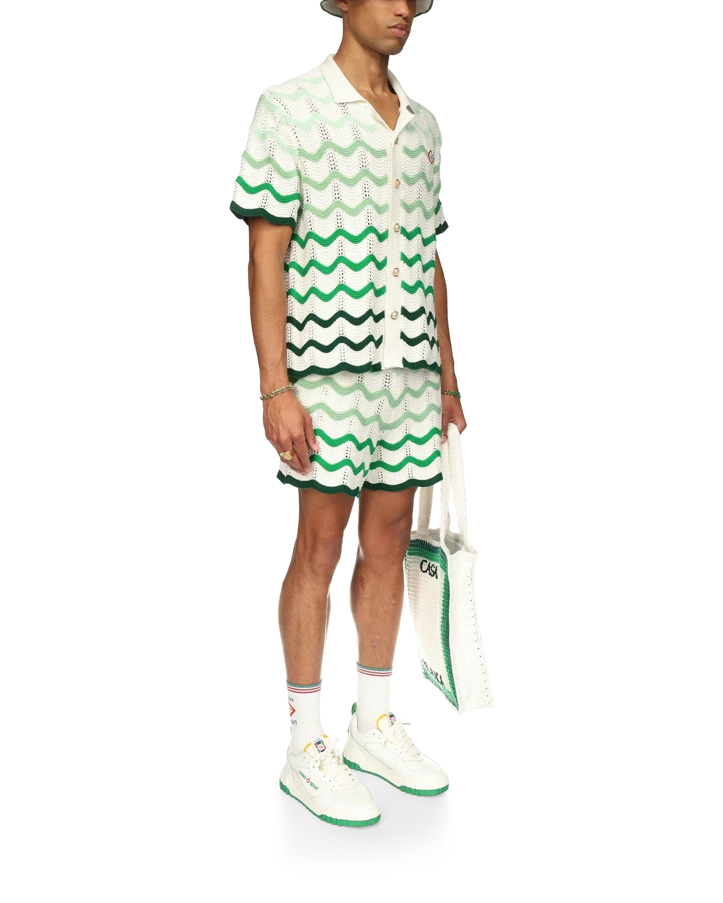 Wavy Gradient Crochet Shirt - CASABL°NCA