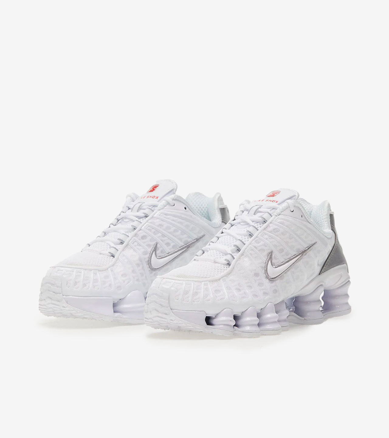 N°KE Shox TL White Metallic Silver Max Orange (Women's)