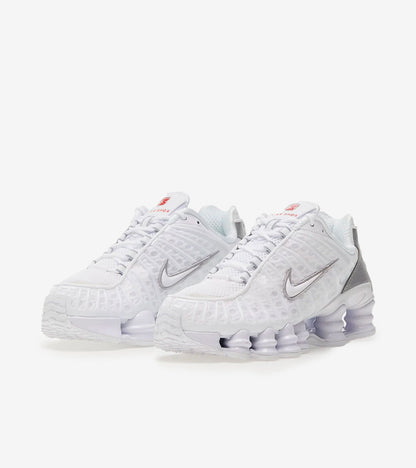 N°KE Shox TL White Metallic Silver Max Orange (Women's)