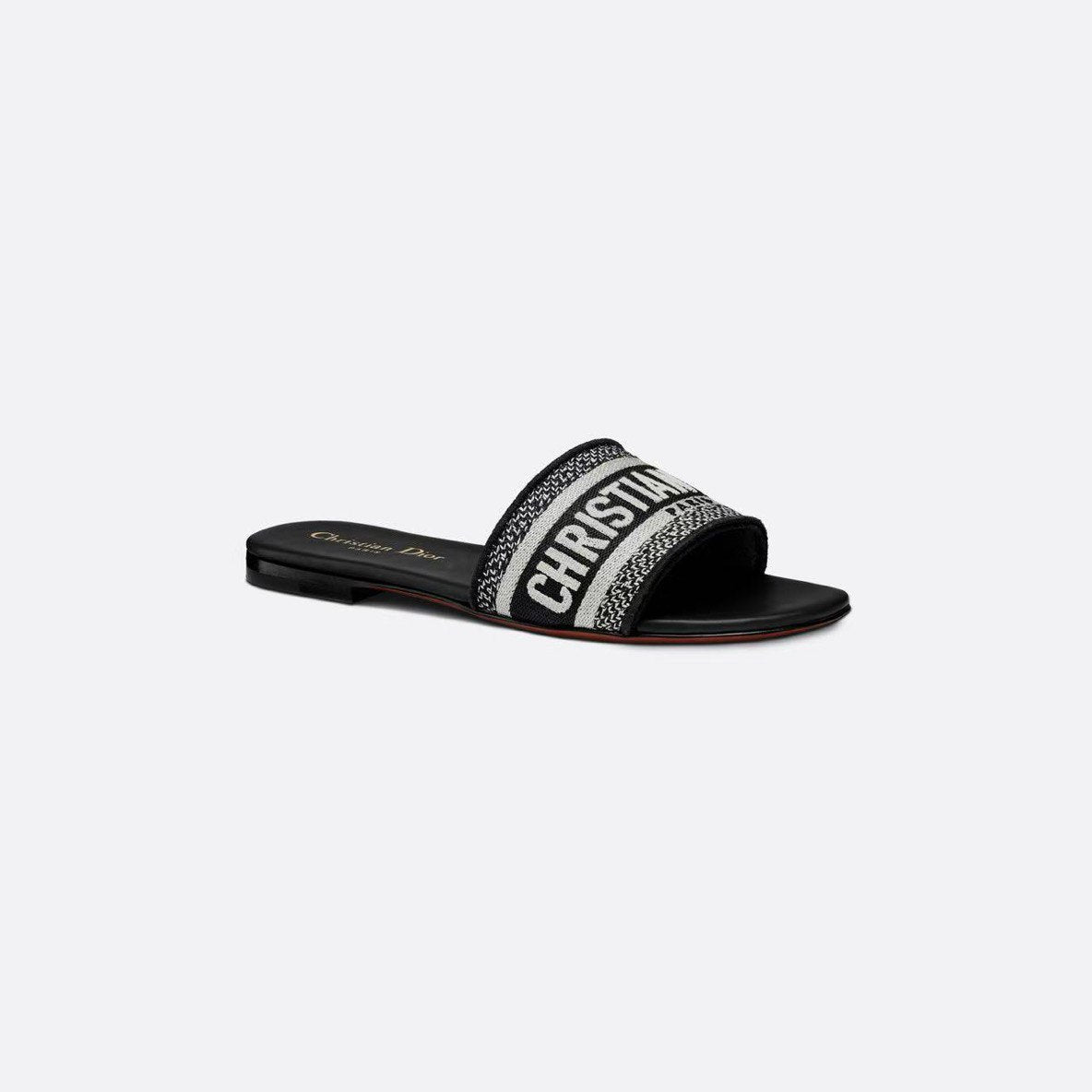 DI°R - 30 Montaigne Slide Black Calfskin