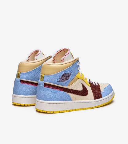 AIR J°RDAN 1 Mid SE Fearless Maison Chateau Rouge