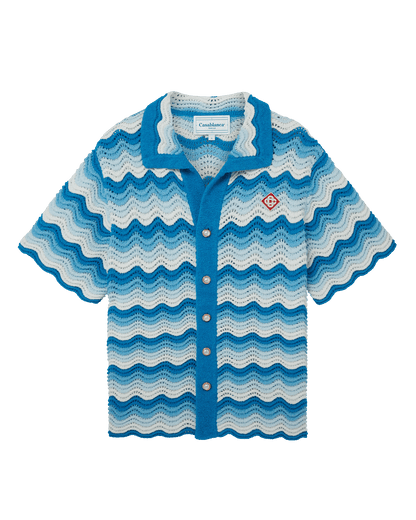 Wavy Gradient Crochet Shirt - CASABL°NCA (3)