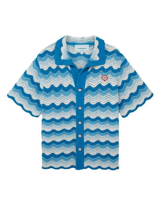 Wavy Gradient Crochet Shirt - CASABL°NCA (3)
