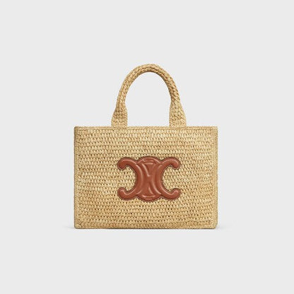 CEL°NE - Small Cabas Thais Raffia Calfskin Top