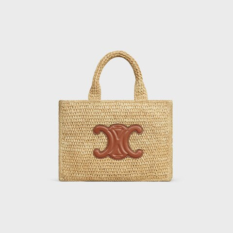CEL°NE - Small Cabas Thais Raffia Calfskin Top