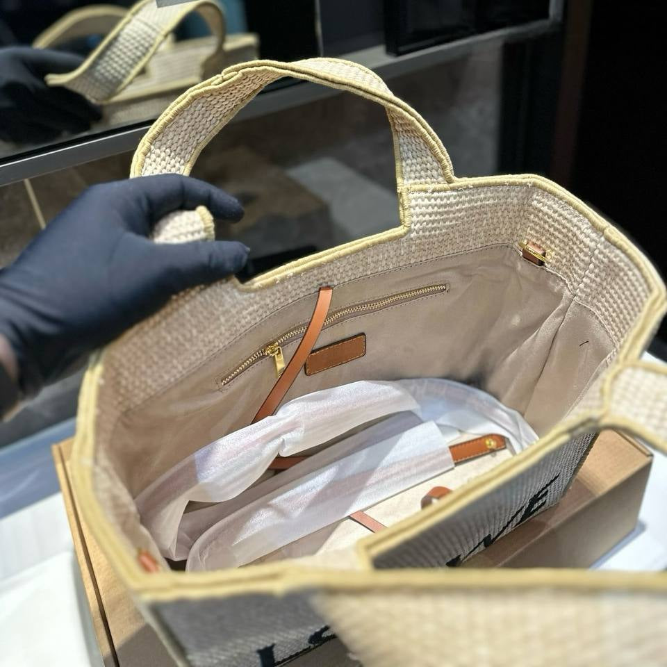 L°EWE - Font Tote Petit en raphia
