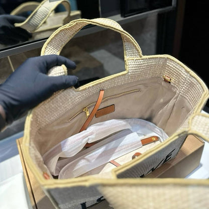 L°EWE - Font Tote Petit en raphia