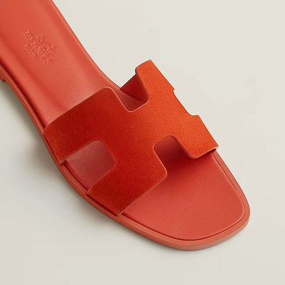 HERM°S - Claquettes Orange Corail