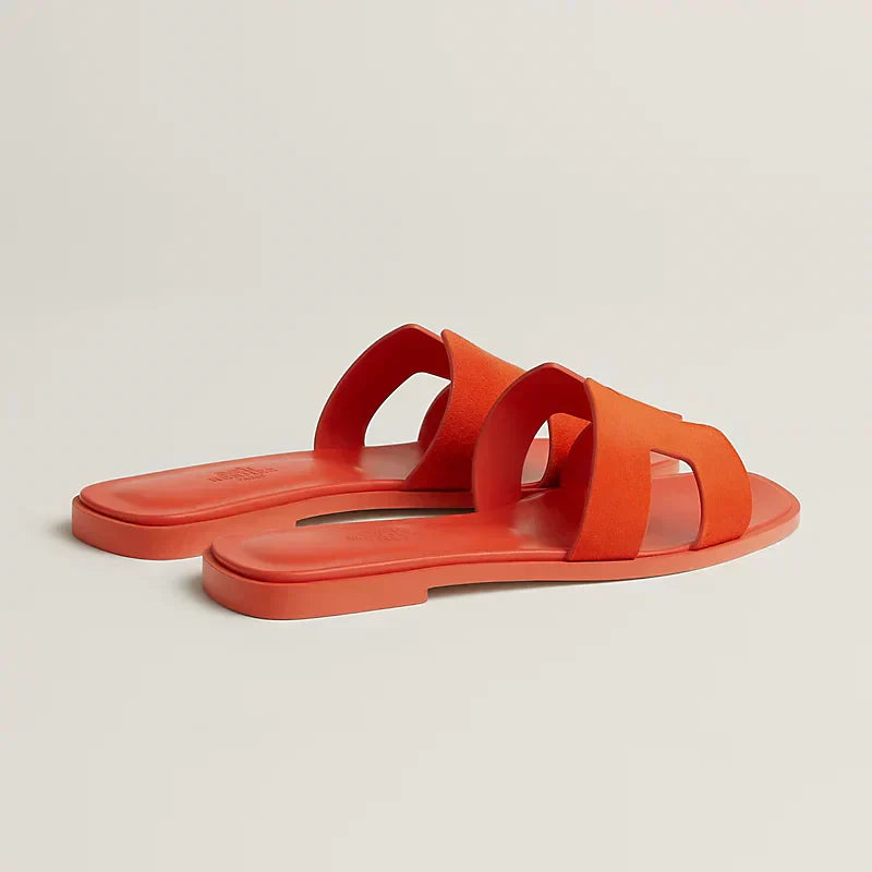 HERM°S - Claquettes Orange Corail