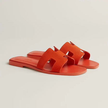 HERM°S - Claquettes Orange Corail