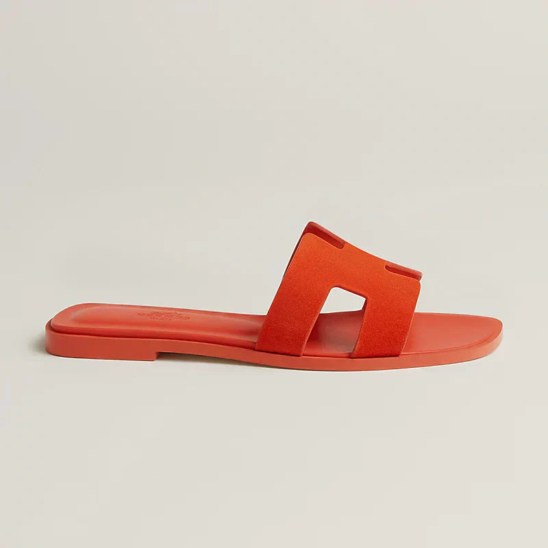 HERM°S - Claquettes Orange Corail