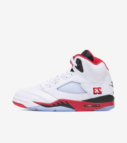 J°RDAN 5 Retro Fire Red Black Tongue