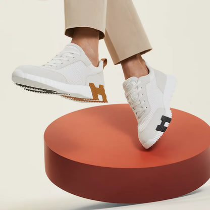 HERM°S Bouncing blanc/maron/noir