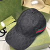 Casquette en Toile Noire GG avec bande Web